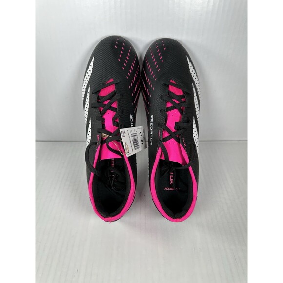Size 10 adidas Predator Accuracy.3 FG Soccer Cleats Men Black Pink GW4602 NEW main image 4